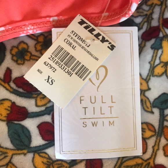 NWT Cheeky Coral Printed Bikini Bottoms Colorful - Picture 4 of 5